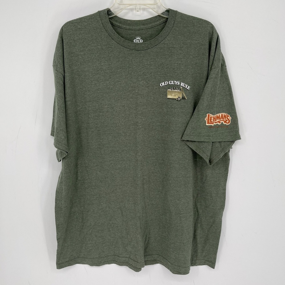 Old Guys Rule Men's Green Happy Camper Graphic T-Shirt Size 2XL